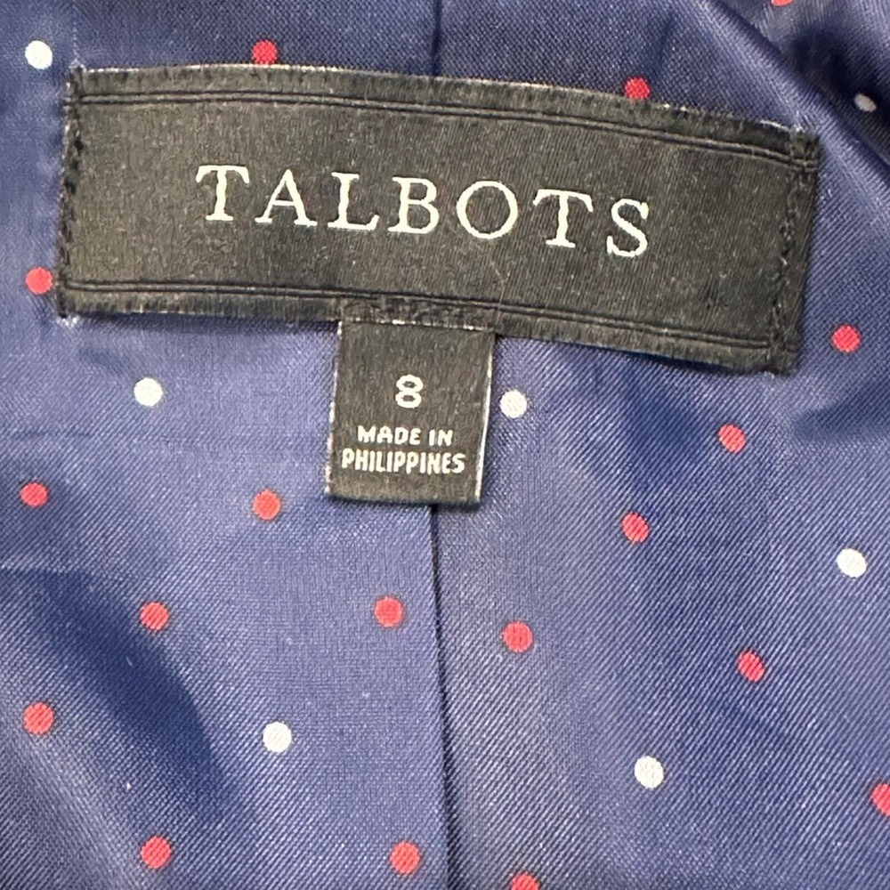 Talbots Plaid Blazer 8 Red Tartan Wool Blend Two Button Holiday Academic Jacket - Picture 11 of 13
